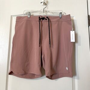 Outerknown Board Shorts All Time Scallop Dusty Pink Size 36 Swim Outdoors Surfer